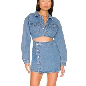 superdown Denim Cut-Out Mini Dress